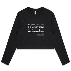 Rewriting The Narrative  BOOK RELEASE TEE 2021  AS Colour - Women's Long Sleeve Crop Tee