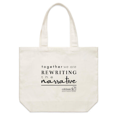 Rewriting The Narrative  BOOK RELEASE TEE 2021  AS Colour - Shoulder Canvas Tote Bag