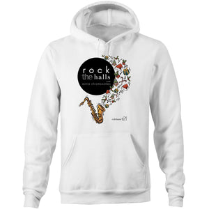 Rock The Halls - 2 designs AS Colour Stencil - Pocket Hoodie Sweatshirt