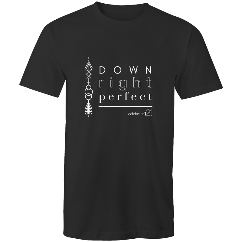 'Down Right Perfect' in Black or White - AS Colour Staple - Mens T-Shirt