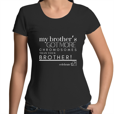 ‘My Brother’ in Black or White - AS Colour Mali - Womens Scoop Neck T-Shirt