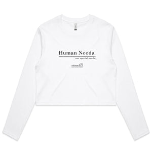 Human Needs - AS Colour - Women's Long Sleeve Crop Tee