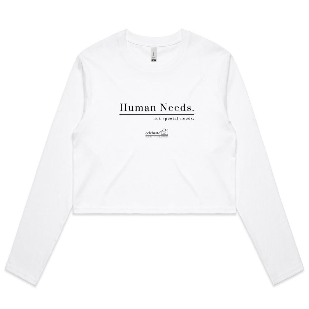 Human Needs - AS Colour - Women's Long Sleeve Crop Tee
