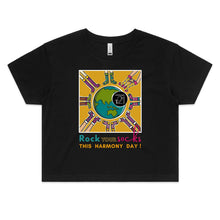 Load image into Gallery viewer, WDSD Harmony Day and Rock Your Socks - AS Colour - Women&#39;s Crop Tee