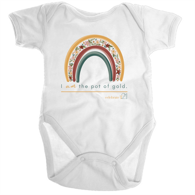 I Am The Pot Of Gold - Floral Organic Baby Onesie