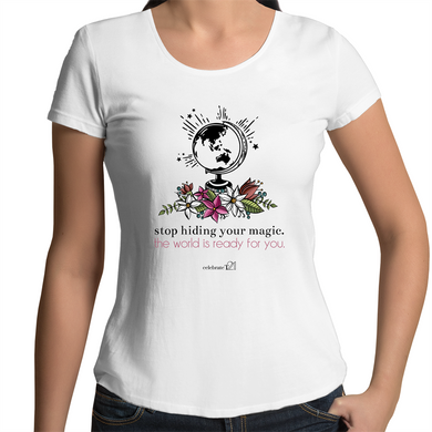 The World Is Ready -AS Colour Mali - Womens Scoop Neck T-Shirt
