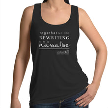 Load image into Gallery viewer, Rewriting The Narrative  BOOK RELEASE TEE 2021  AS Colour Tulip - Womens Singlet