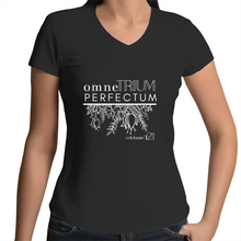 Load image into Gallery viewer, ‘OTP Flowers’ in Black or White - AS Colour Bevel - Womens V-Neck T-Shirt