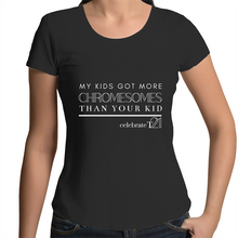 Load image into Gallery viewer, ‘My Kid’ in Black or White - AS Colour Mali - Womens Scoop Neck T-Shirt