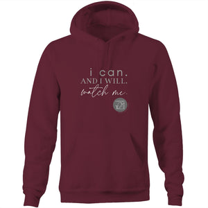 I Can and I will Watch Me - Alexis Schnitger Design - AS Colour Stencil - Pocket Hoodie Sweatshirt