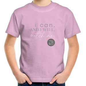 I Can and I will Watch Me - Alexis Schnitger Design - AS Colour Kids Youth Crew T-Shirt