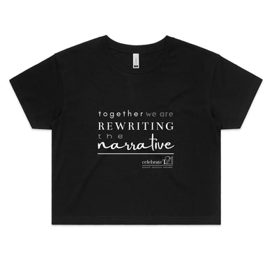 Rewriting The Narrative  BOOK RELEASE TEE 2021  AS Colour - Women's Crop Tee
