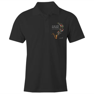 Rock The Halls - 2 designs AS Colour Chad - S/S Polo Shirt