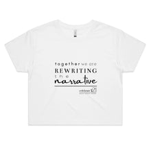 Load image into Gallery viewer, Rewriting The Narrative  BOOK RELEASE TEE 2021  AS Colour - Women&#39;s Crop Tee