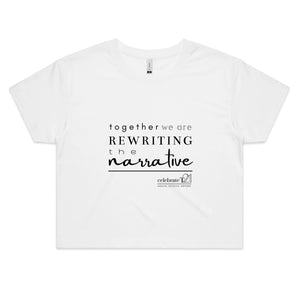 Rewriting The Narrative  BOOK RELEASE TEE 2021  AS Colour - Women's Crop Tee