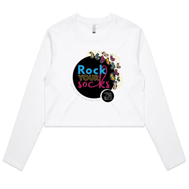 ROCK YOUR SOCKS WDSD - AS Colour - Women's Long Sleeve Crop Tee