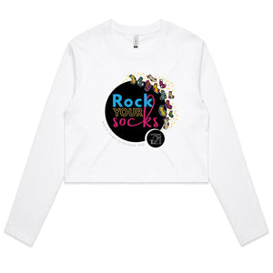 ROCK YOUR SOCKS WDSD - AS Colour - Women's Long Sleeve Crop Tee 213