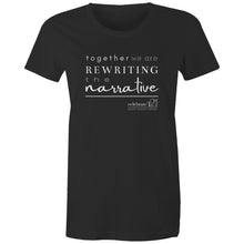 Load image into Gallery viewer, Rewriting The Narrative  BOOK RELEASE TEE 2021 AS Colour Wafer - Womens Crew T-Shirt