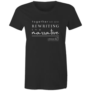 Rewriting The Narrative  BOOK RELEASE TEE 2021 AS Colour Wafer - Womens Crew T-Shirt