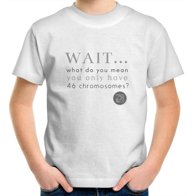 Wait... What do you mean you only have 47 chromosomes? - Alexis Schnitger Design -  AS Colour Kids Youth Crew T-Shirt