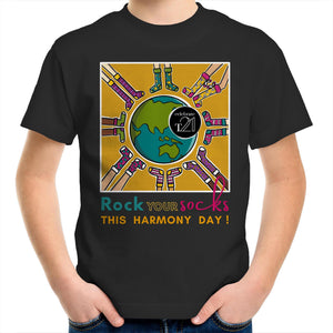 WDSD Harmony Day and Rock Your Socks - AS Colour Kids Youth Crew T-Shirt