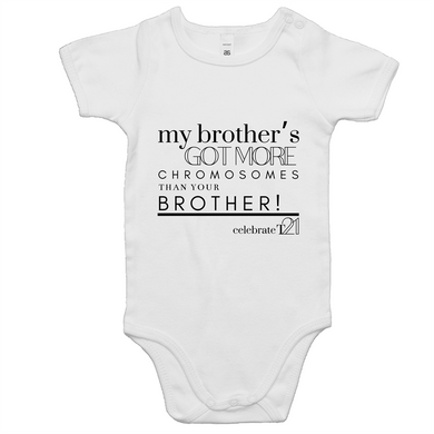 ‘My Brother’ in White ONLY - AS Colour Mini Me - Baby Onesie Romper