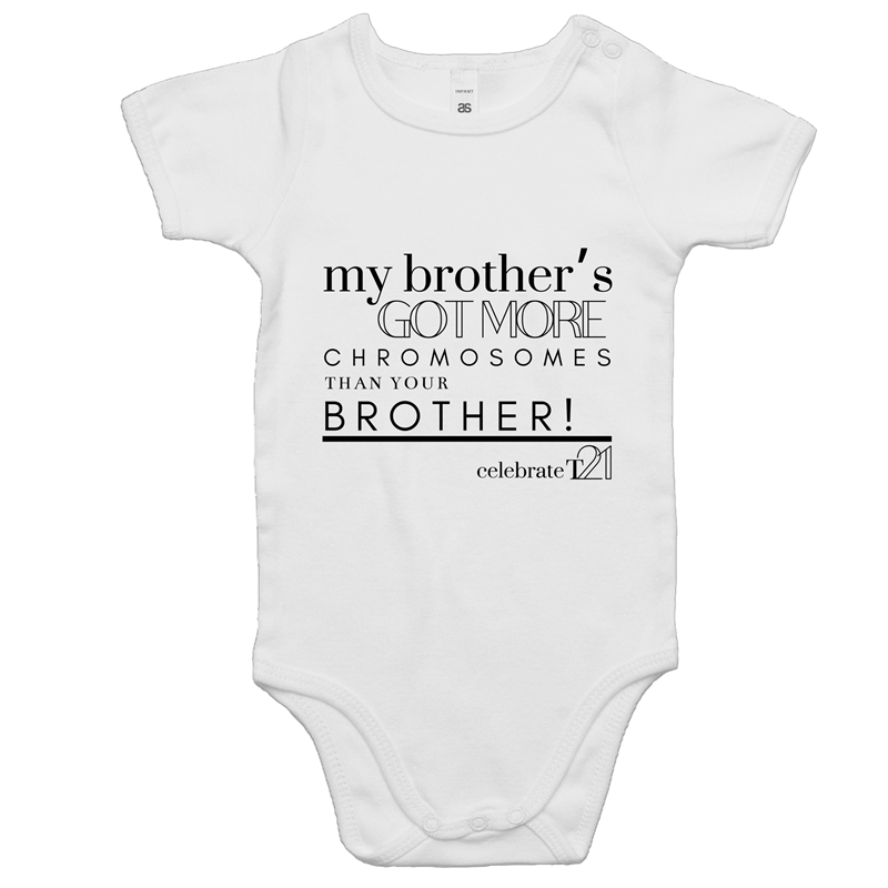‘My Brother’ in White ONLY - AS Colour Mini Me - Baby Onesie Romper