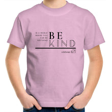 Load image into Gallery viewer, WDSD BE KIND Multi Coloured Options - AS Colour Kids Youth Crew T-Shirt