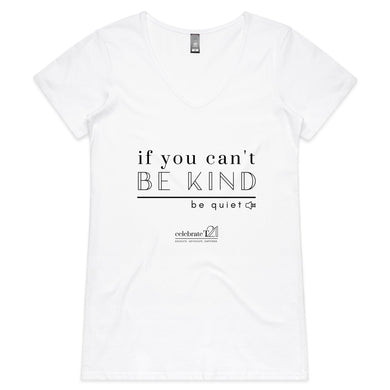 Be Quiet - AS Colour Bevel - Womens V-Neck T-Shirt