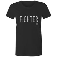 Load image into Gallery viewer, FIGHTER Word Collection –  AS Colour - Women&#39;s Maple Tee