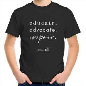 Educate Advocate Empower OCT21 -  AS Colour Kids Youth Crew T-Shirt