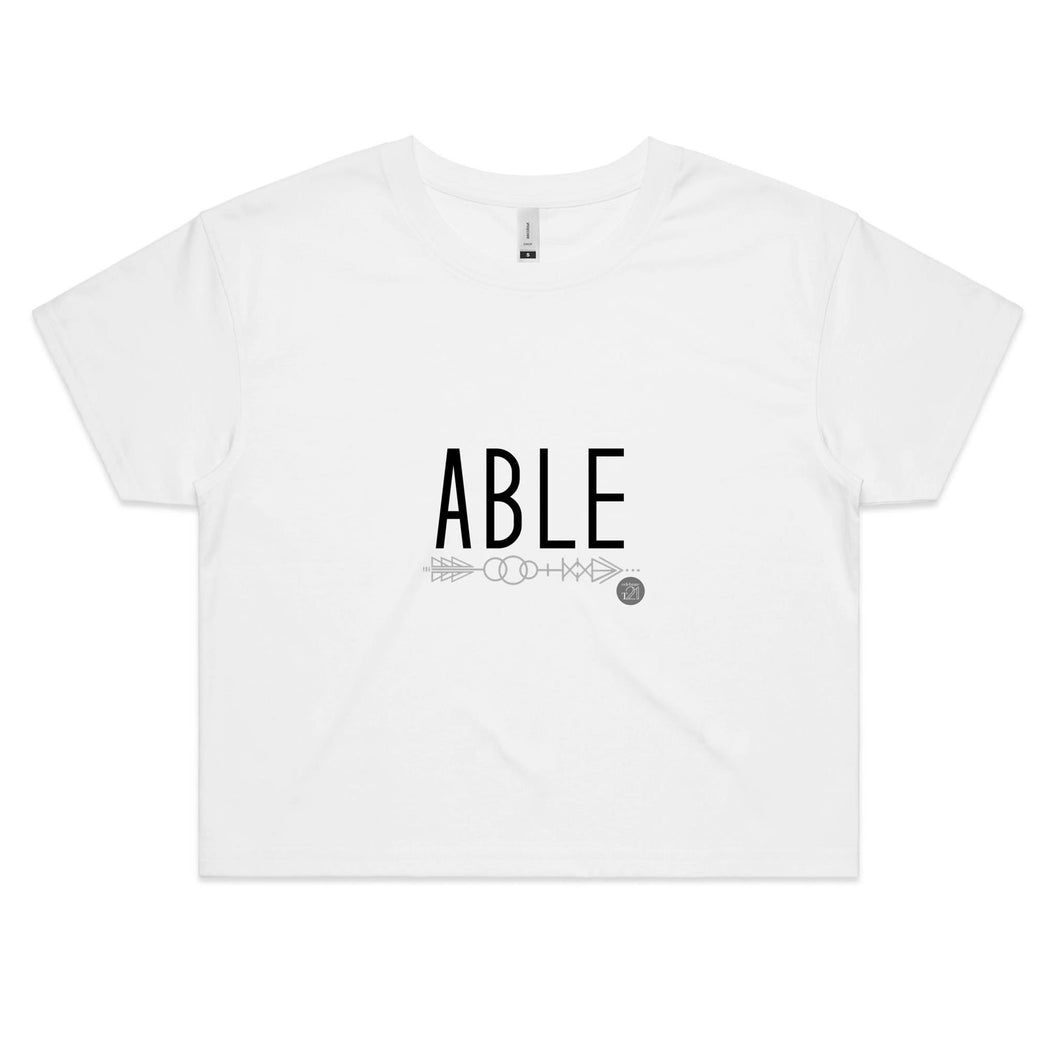 ABLE Word Collection - AS Colour - Women's Crop Tee