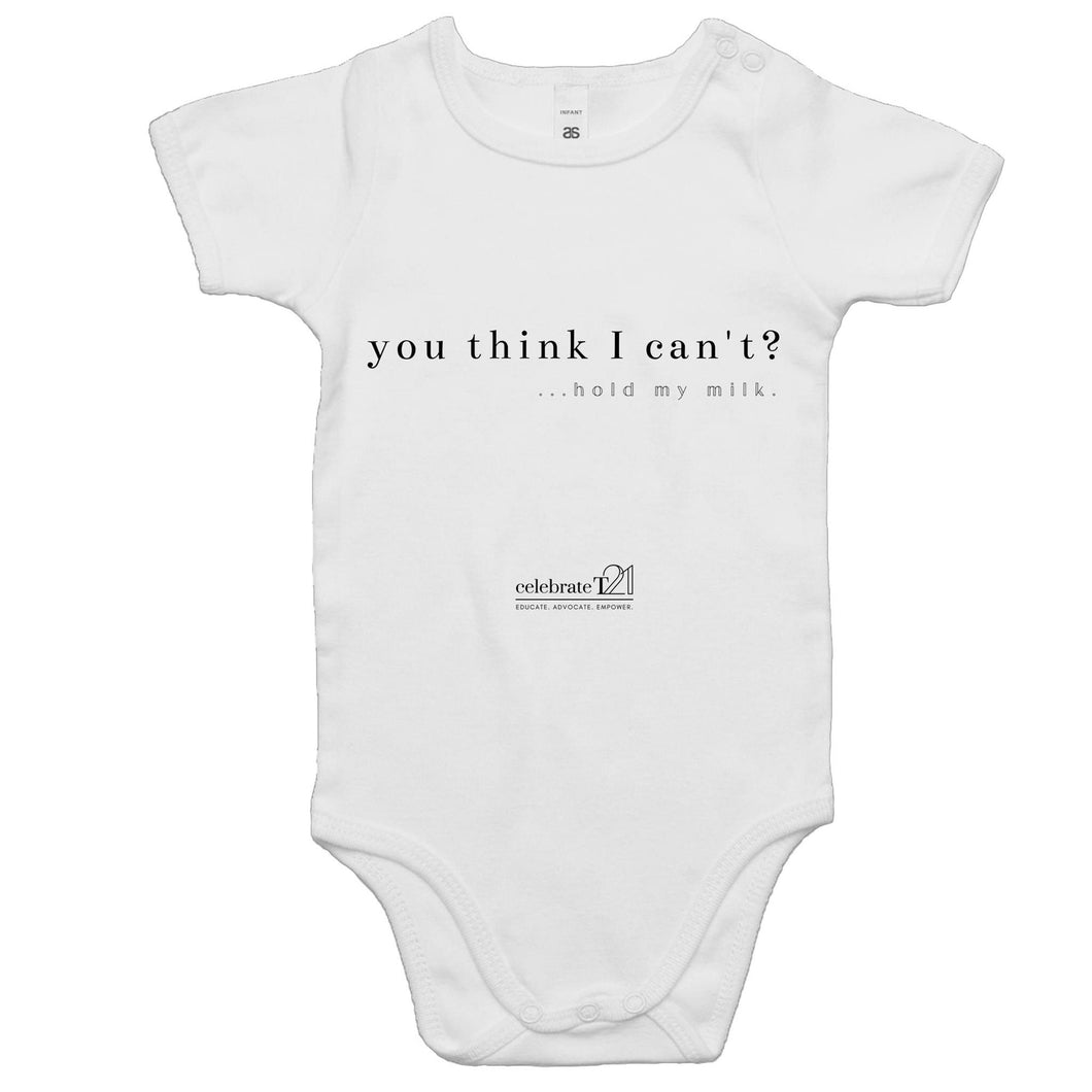 Hold My Milk OCT21 - AS Colour Mini Me - Baby Onesie Romper