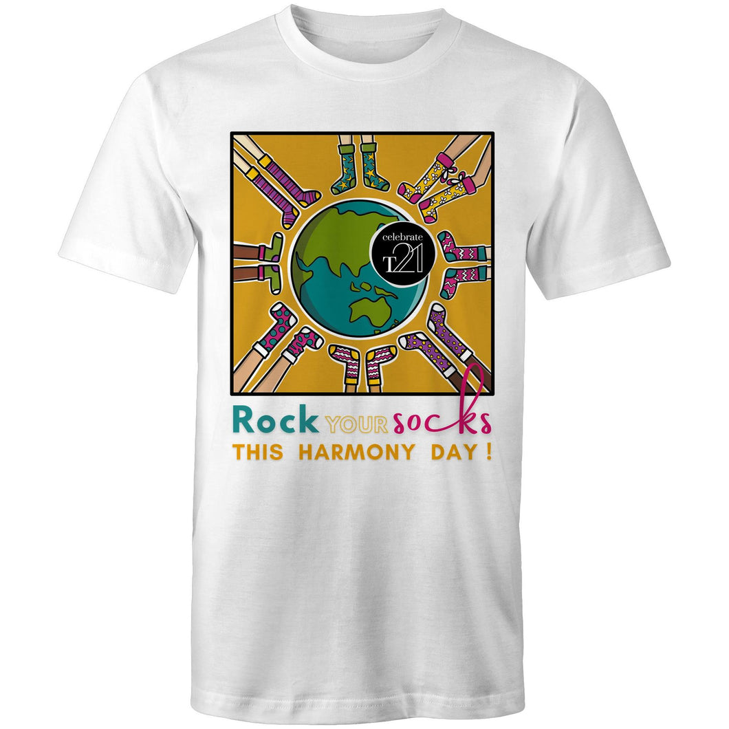 WDSD Harmony Day and Rock Your Socks - AS Colour Staple - Mens T-Shirt