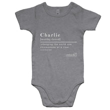 Load image into Gallery viewer, CUSTOM ORDER FOR  Charlie  - AS Colour Mini Me - Baby Onesie Romper