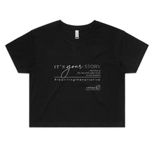 Load image into Gallery viewer, It’s Your Story…  BOOK RELEASE TEE 2021  AS Colour - Women&#39;s Crop Tee
