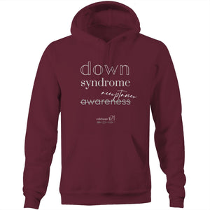 Down Syndrome Acceptance BOOK RELEASE TEE - AS Colour Stencil - Pocket Hoodie Sweatshirt