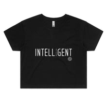 Load image into Gallery viewer, INTELLIGENT Word Collection – AS Colour - Women&#39;s Crop Tee