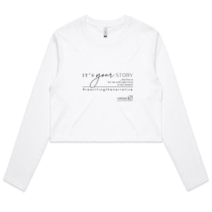 It’s Your Story…  BOOK RELEASE TEE 2021  AS Colour - Women's Long Sleeve Crop Tee