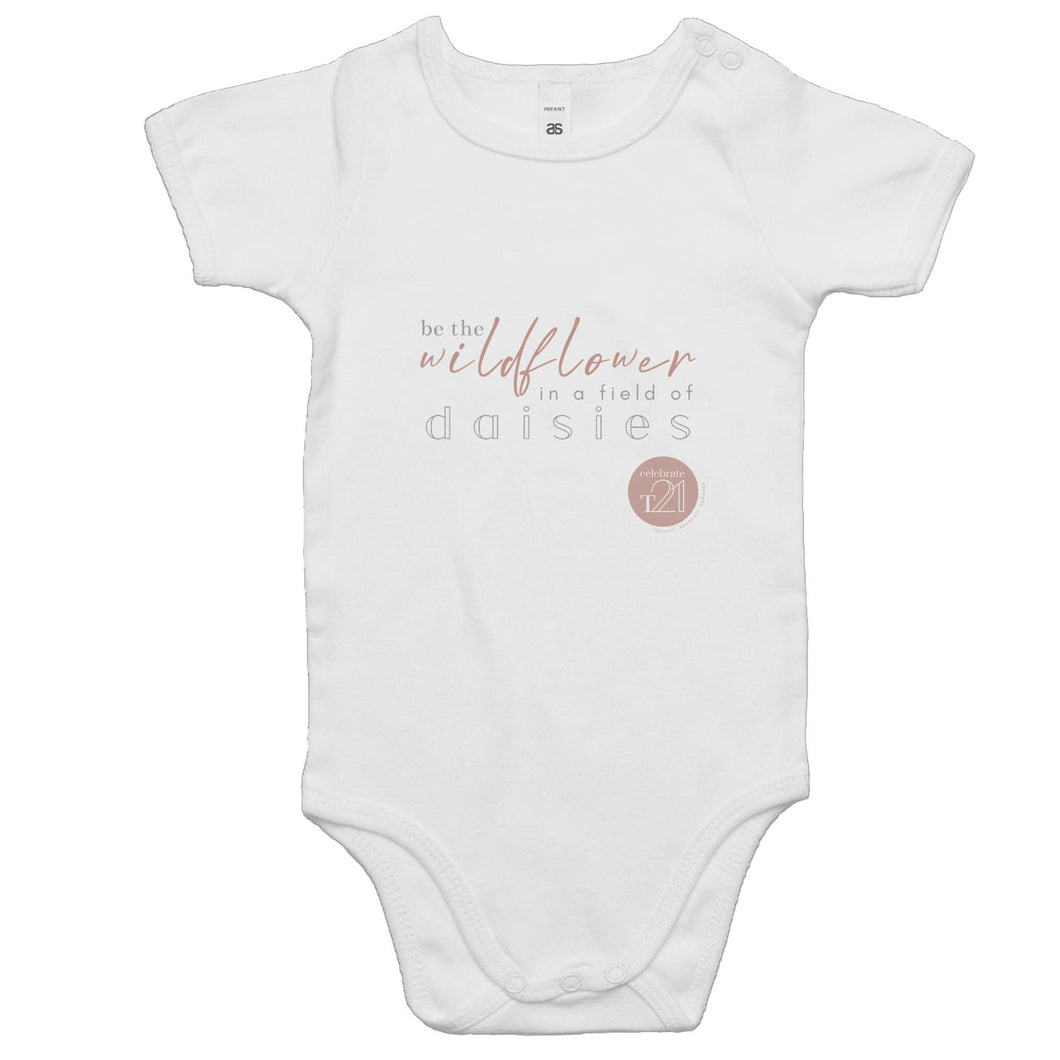 Be A Wild Flower - Alexis Schnitger Design - AS Colour Mini Me - Baby Onesie Romper