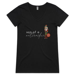 Son of a nutcracker 2022 Alexis Schnitger Design - AS Colour Bevel - Womens V-Neck T-Shirt