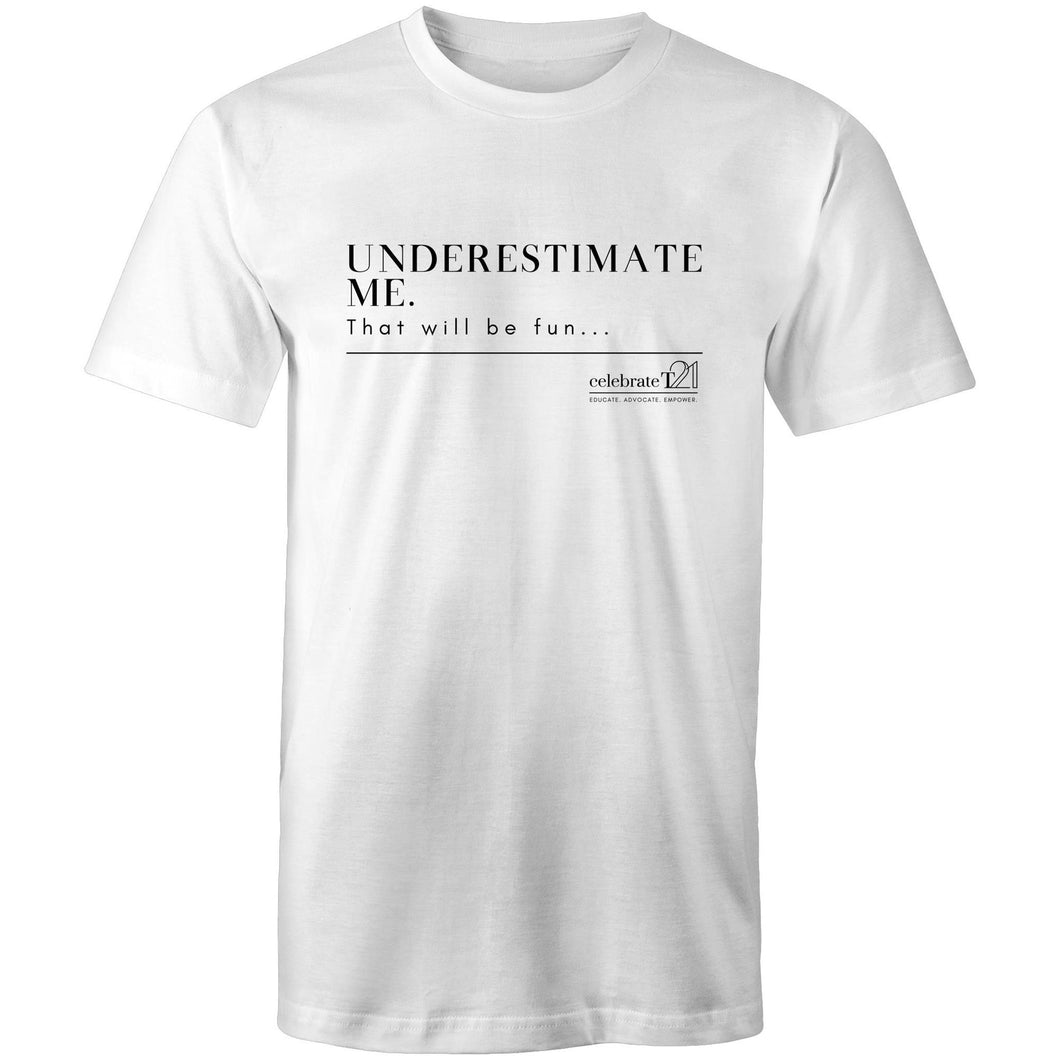 Underestimate Me BOOK RELEASE TEE AS Colour Staple - Mens T-Shirt