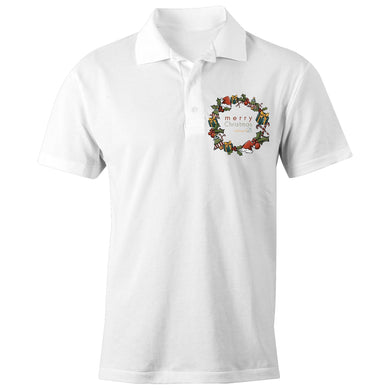 Christmas - ‘Celebrate T21 Christmas Wreath’ AS Colour Chad - S/S Polo Shirt