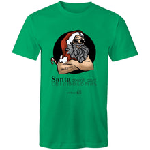 Load image into Gallery viewer, Christmas - ‘Santa Doesn’t Count Chromosomes’  Sportage Surf - Mens T-Shirt