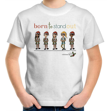 Christmas - ‘Born To Stand Out’ – Boy AS Colour Kids Youth Crew T-Shirt