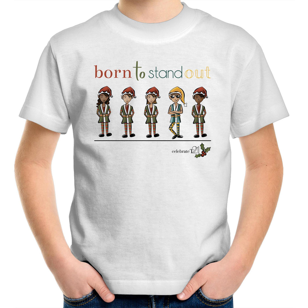 Christmas - ‘Born To Stand Out’ – Boy AS Colour Kids Youth Crew T-Shirt