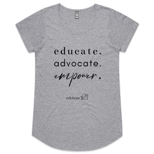 Load image into Gallery viewer, Educate Advocate Empower OCT21 -  AS Colour Mali - Womens Scoop Neck T-Shirt