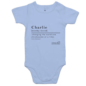 CUSTOM ORDER FOR  Charlie  - AS Colour Mini Me - Baby Onesie Romper