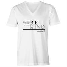 Load image into Gallery viewer, &#39;Be Kind&#39; in Black or White - AS Colour Tarmac - Mens V-Neck Tee