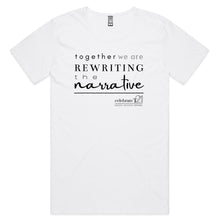 Load image into Gallery viewer, Rewriting The Narrative  BOOK RELEASE TEE 2021  Colour Shadow - Mens Scoop Neck T-Shirt